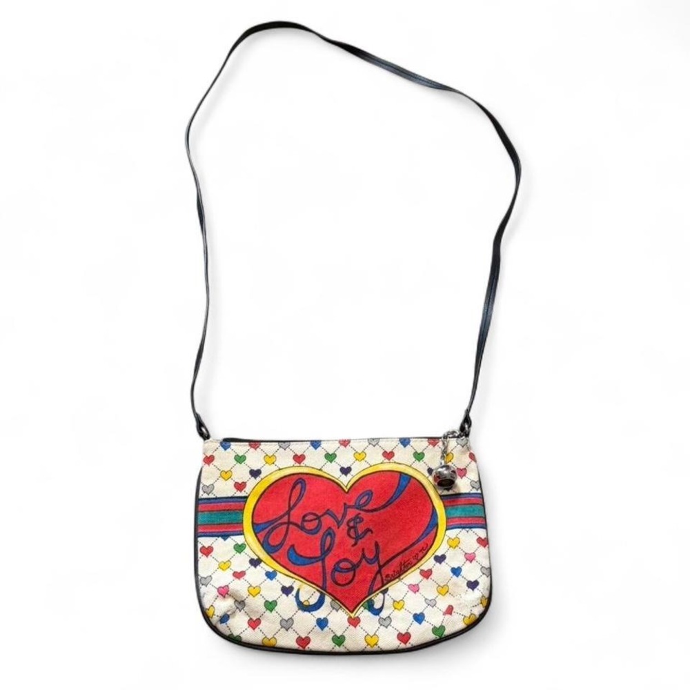 Brighton Limited‎ Edition "Love & Joy" Canvas Crossbody Bag